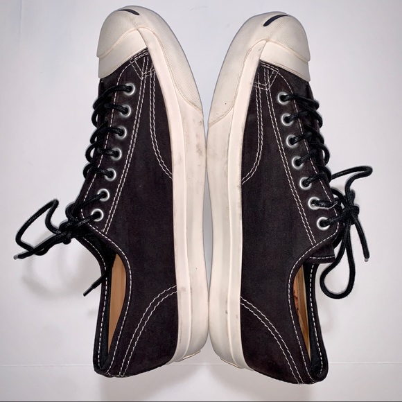 JACK PURCELL Canvas Converse Size 8.5 Black Mens - Picture 4 of 9